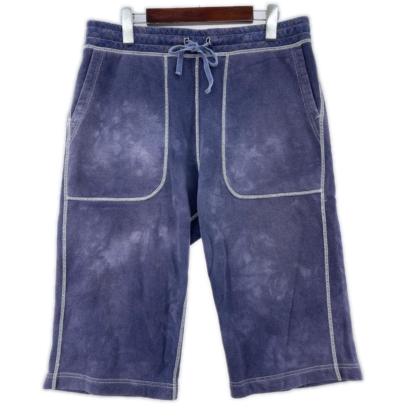 ショートパンツ HOMME ムラ染めスウェットショーツ 紫 M