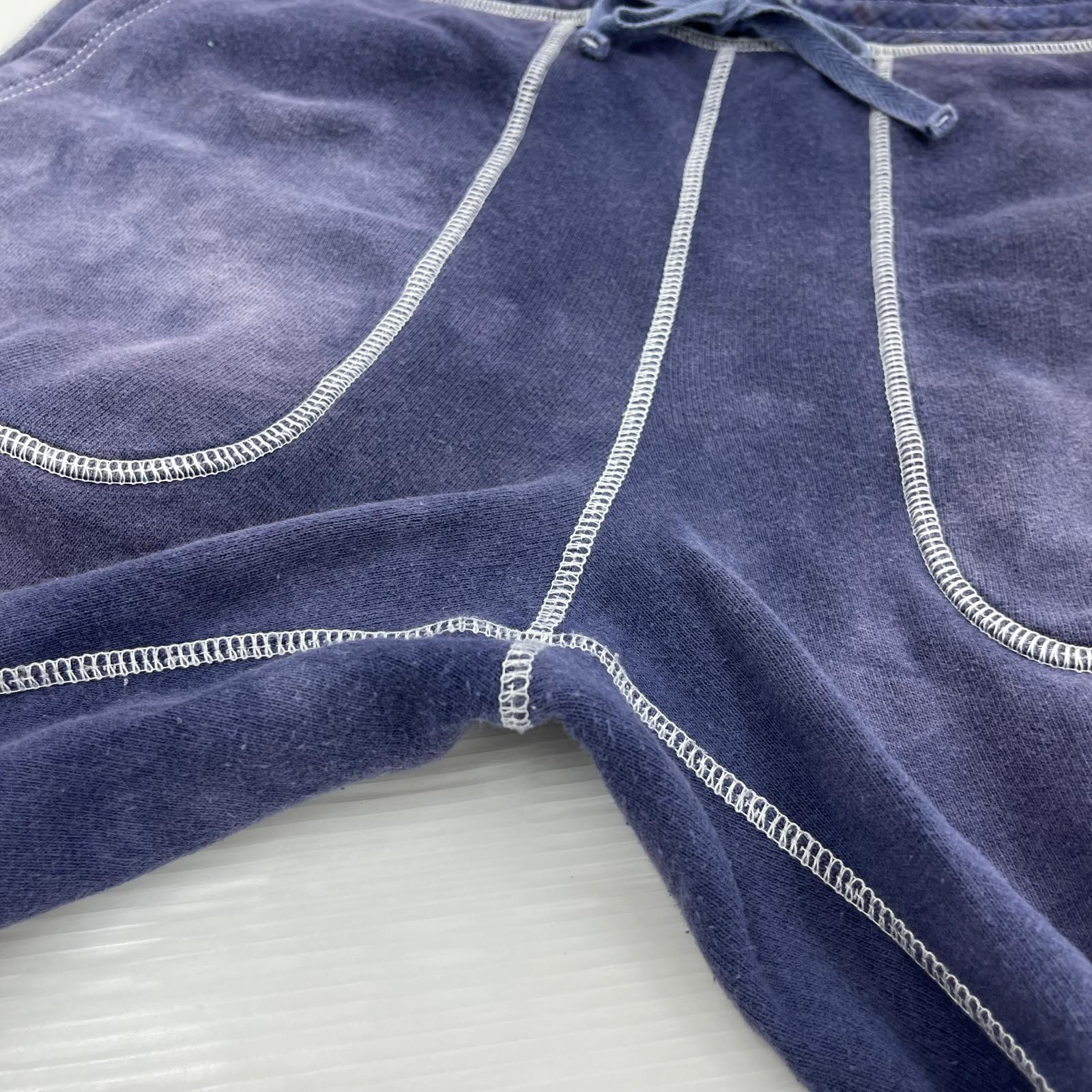 ショートパンツ HOMME ムラ染めスウェットショーツ 紫 M