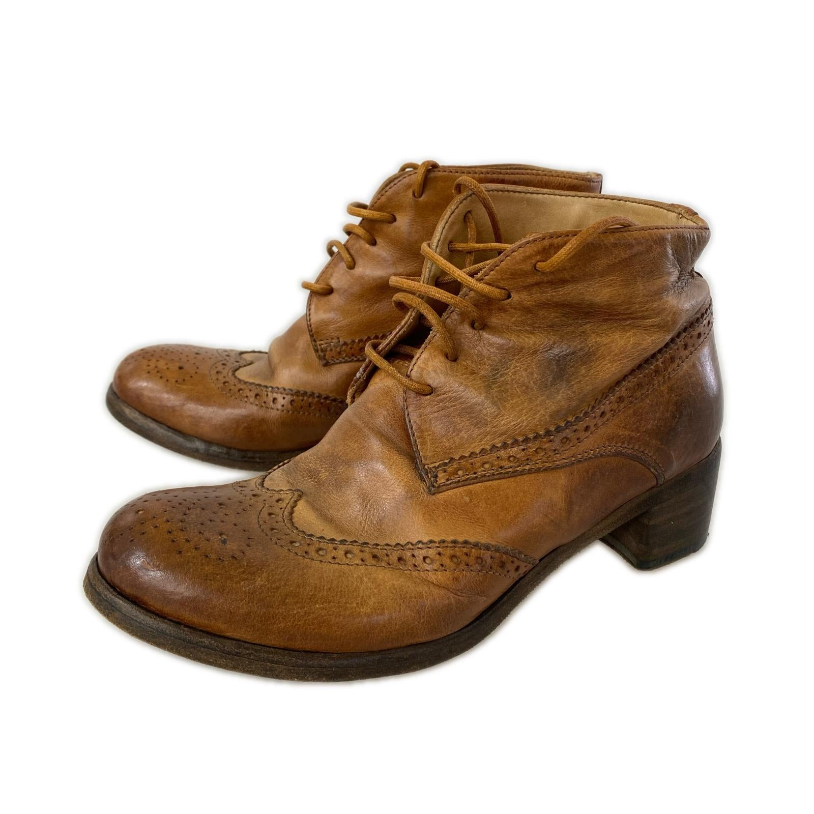 ブーツ officine creative レースアップブーティ 37 ブラウン