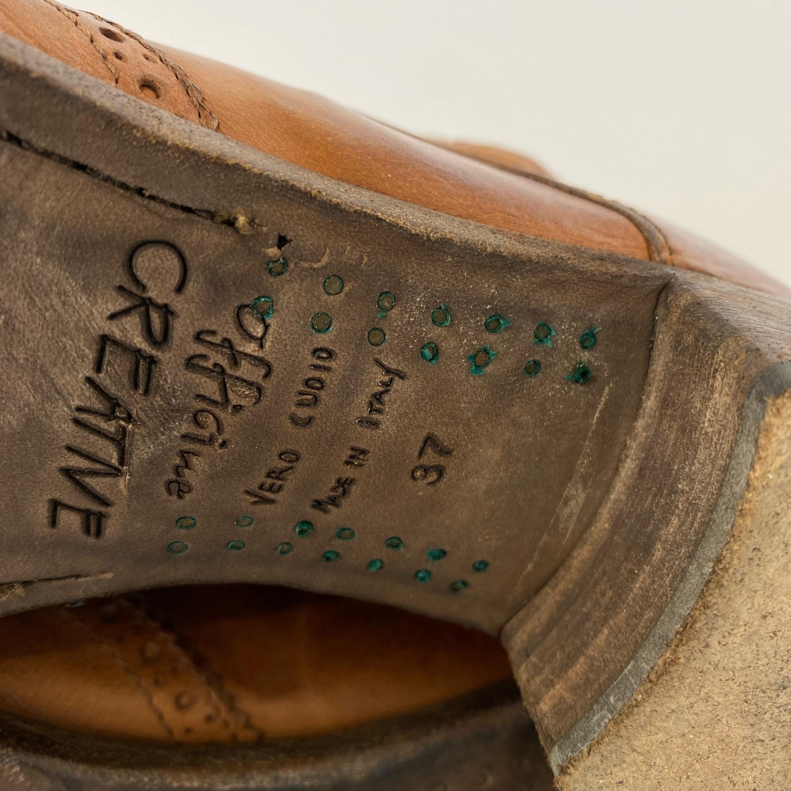 ブーツ officine creative レースアップブーティ 37 ブラウン