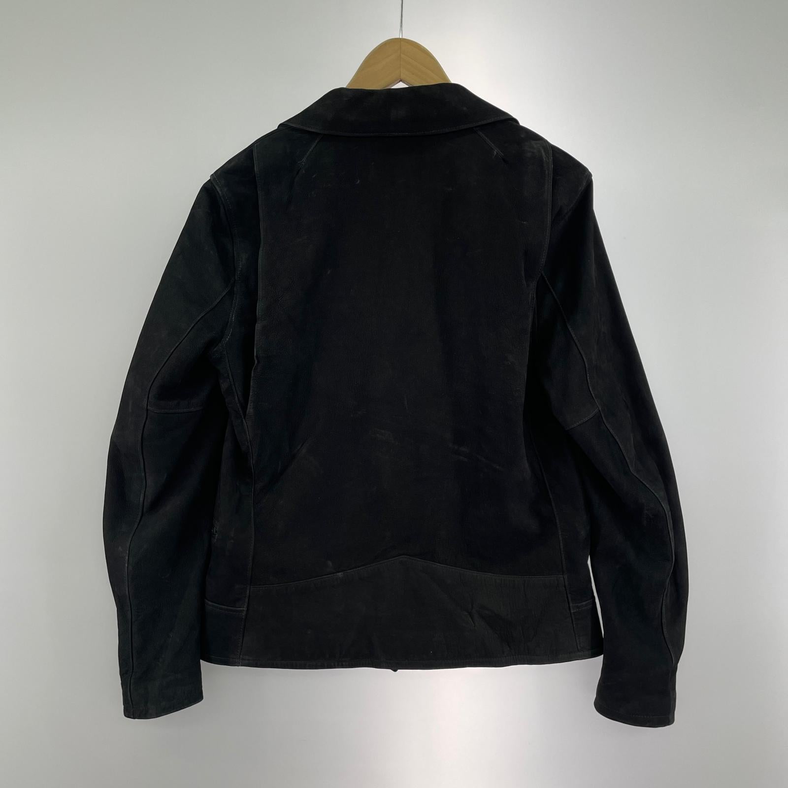 レザージャケット A LETHER スエード ライダース 黒 50 50 ブラック