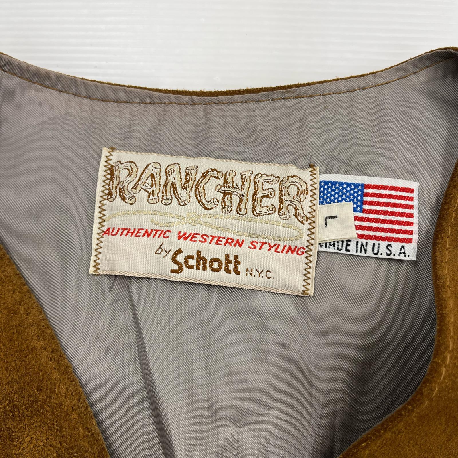 長袖シャツ USA製 RANCHER スウェード ベスト ブラウン (L) L ブラウン