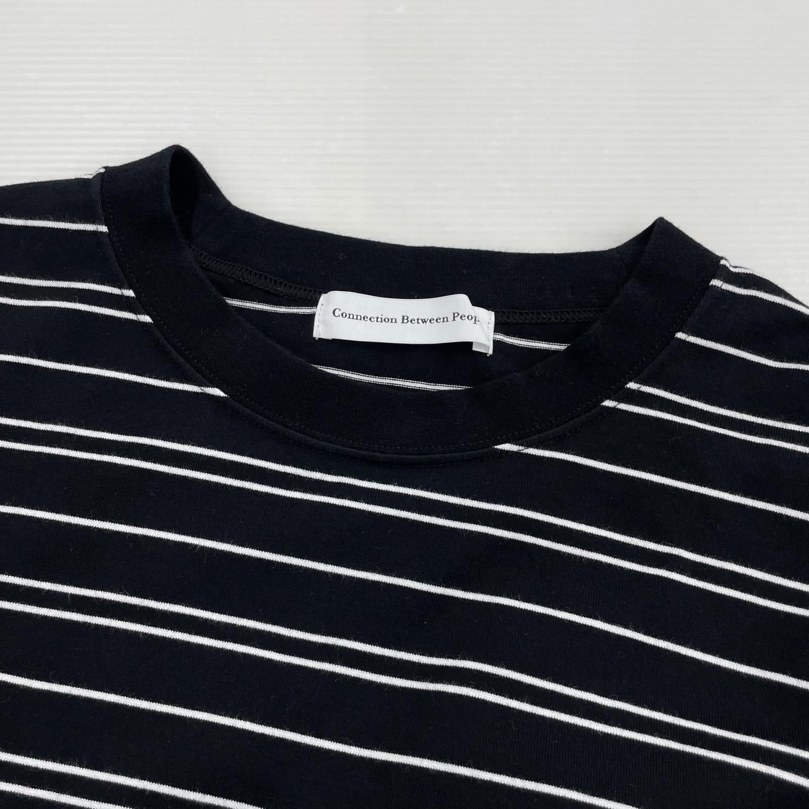 半袖Ｔシャツ Connection Between People ボーダカットソー L ブラック