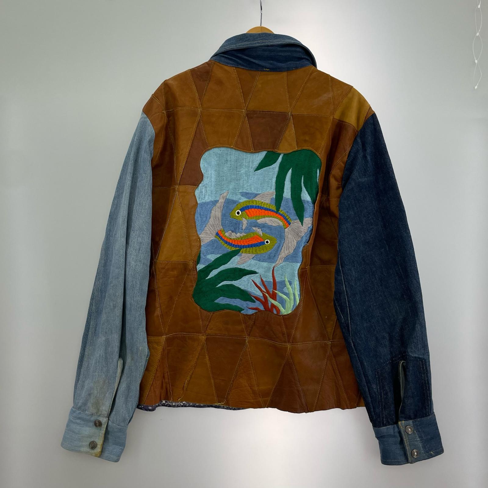 デニムジャケット 70’S Antonio Guiseppe USA製 デニムシャツ (3XL) ブルー