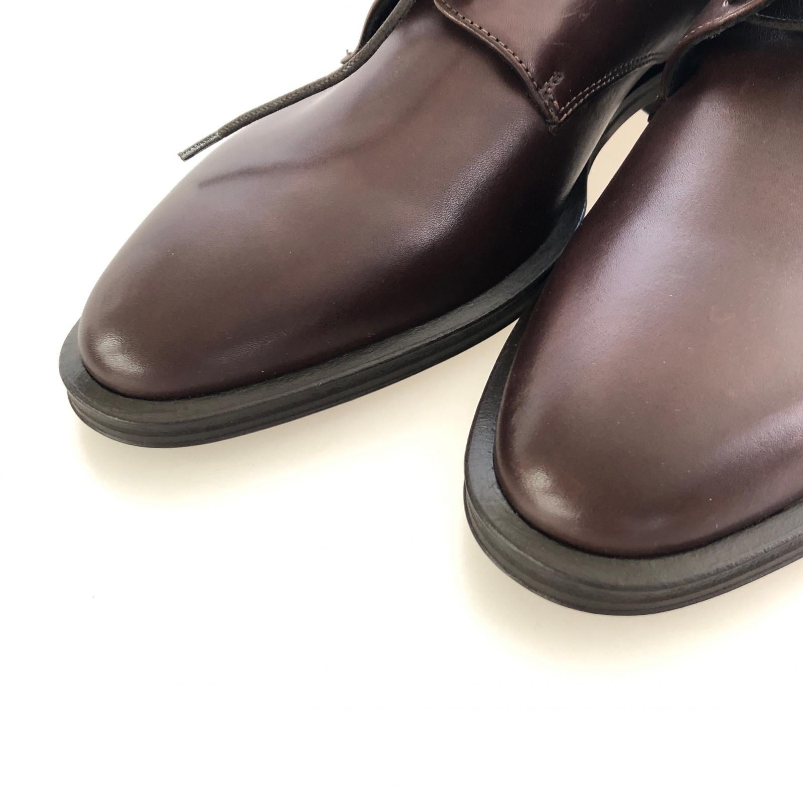 シューズ EMPORIO ARMANI レザーシューズ BR 40（25.0-25.5） ブラウン