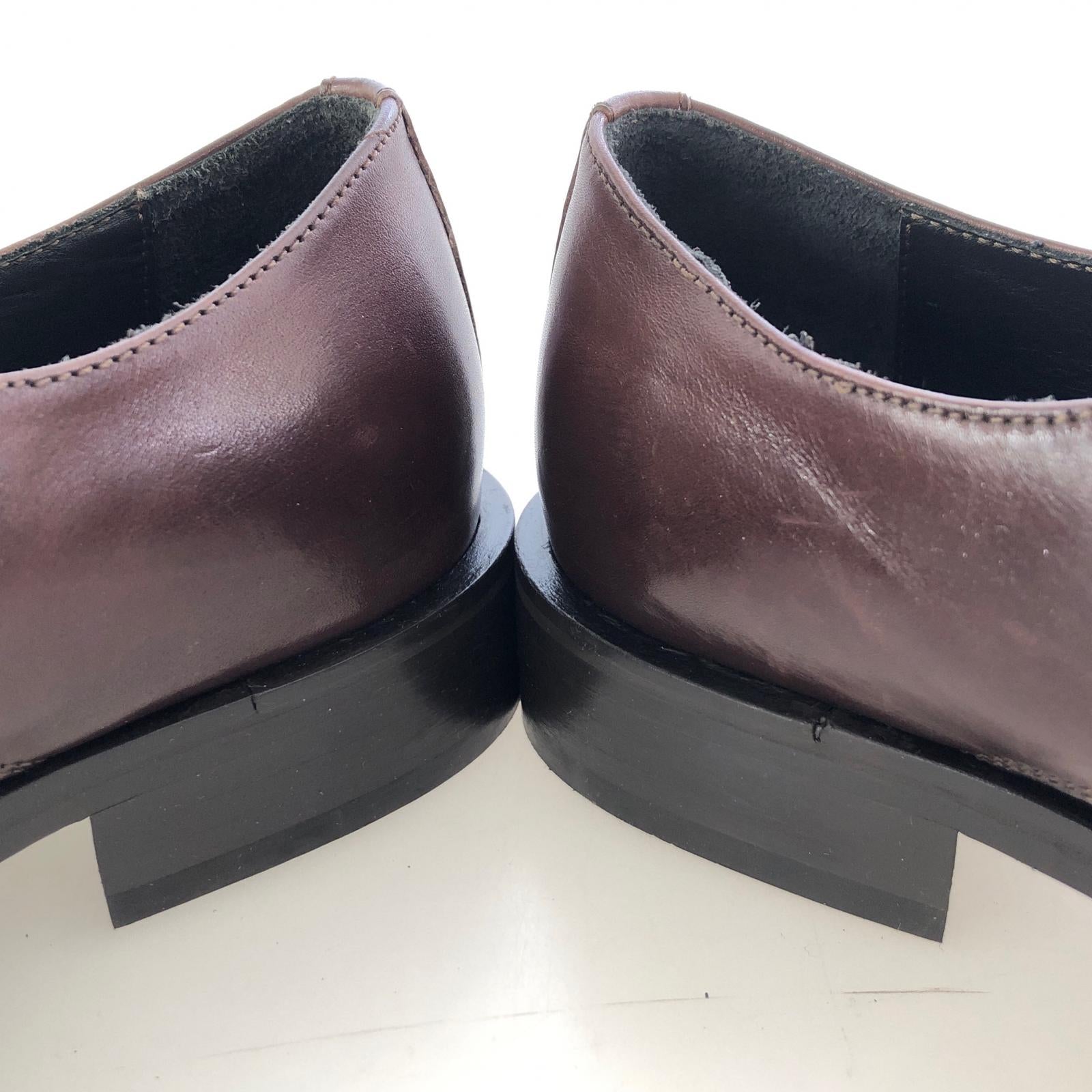 シューズ EMPORIO ARMANI レザーシューズ BR 40（25.0-25.5） ブラウン