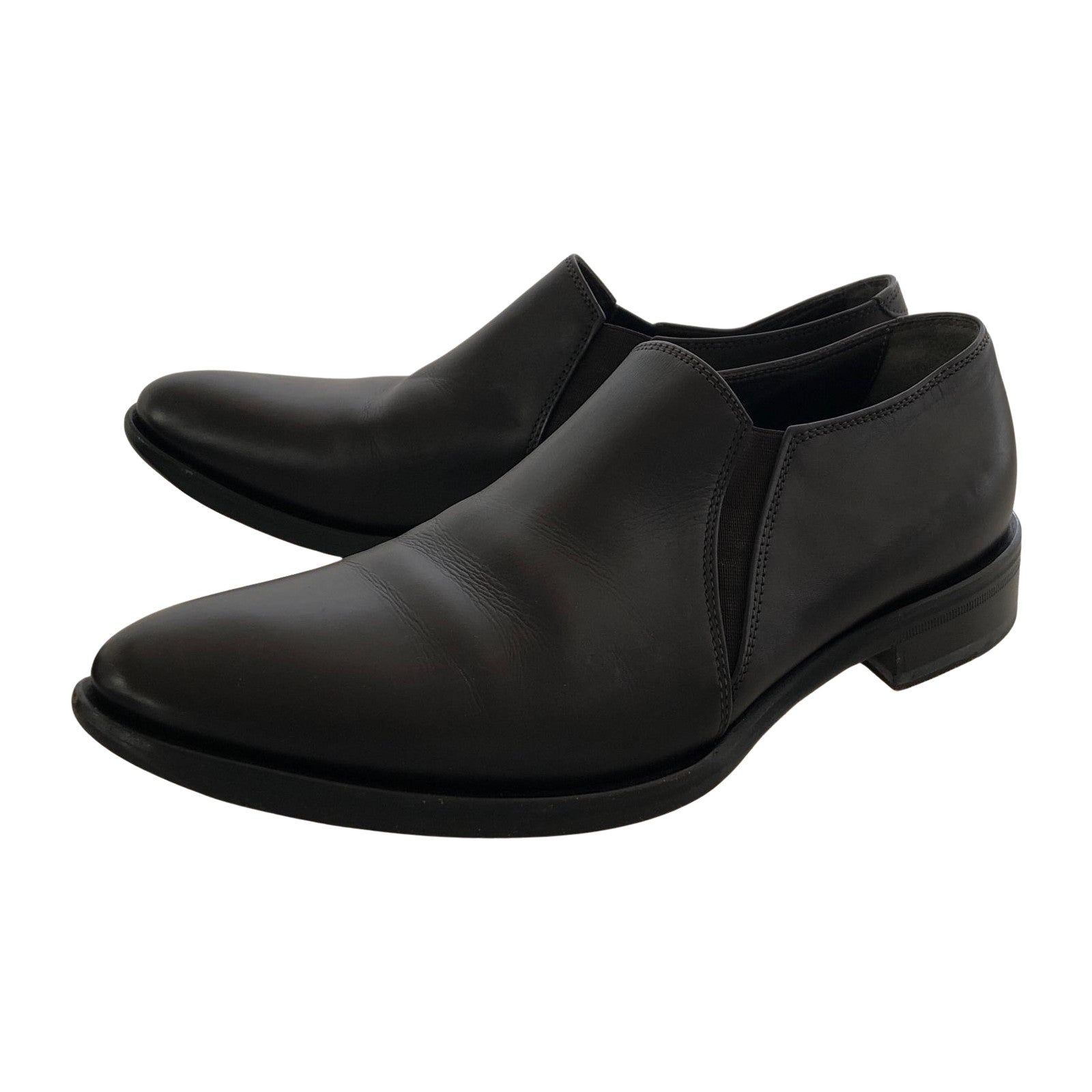 シューズ GIORGIO ARMANI レザーシューズ サイドゴアBR 40 1/2 ブラウン