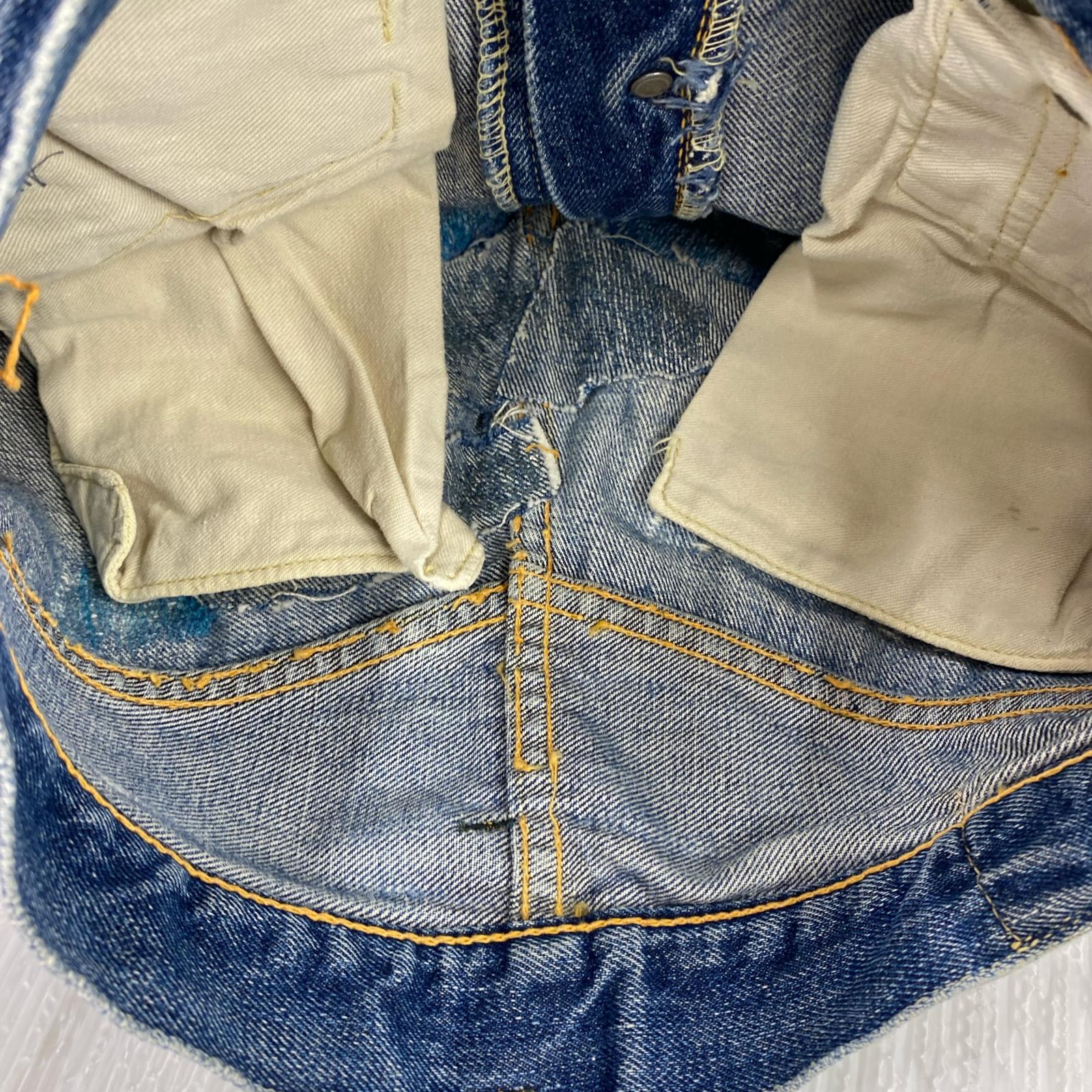 デニムパンツ 501XX ボタン裏刻印無し ブルー