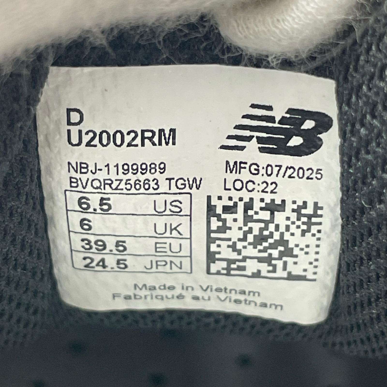 スニーカー U2002RM 24.5 24.5cm (US6 1/2 UK6 EU39) ブラック