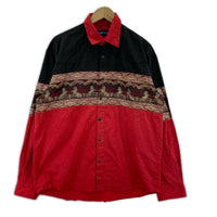 長袖シャツ 90-00s FIRST LINE RED/BLK S S