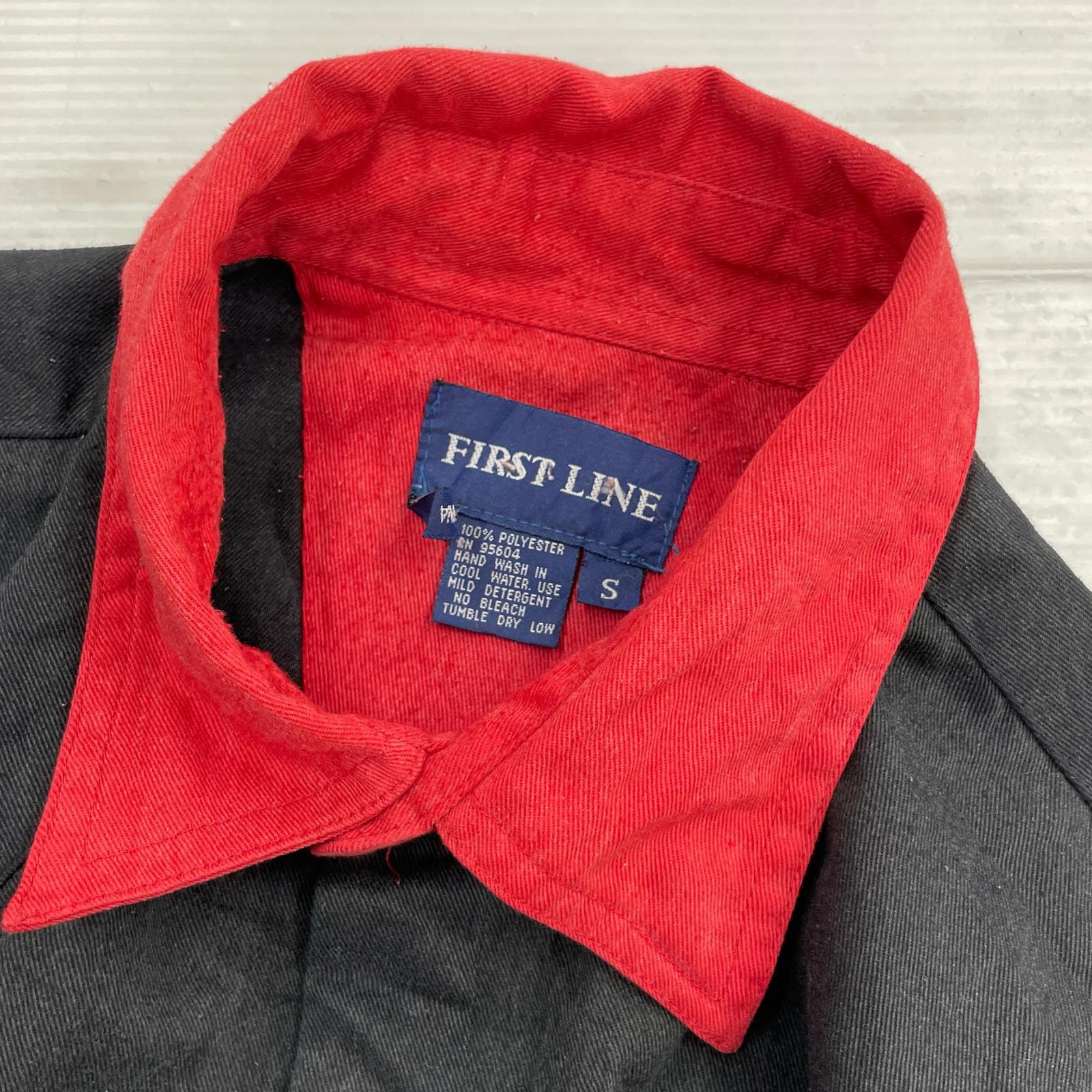 長袖シャツ 90-00s FIRST LINE RED/BLK S S