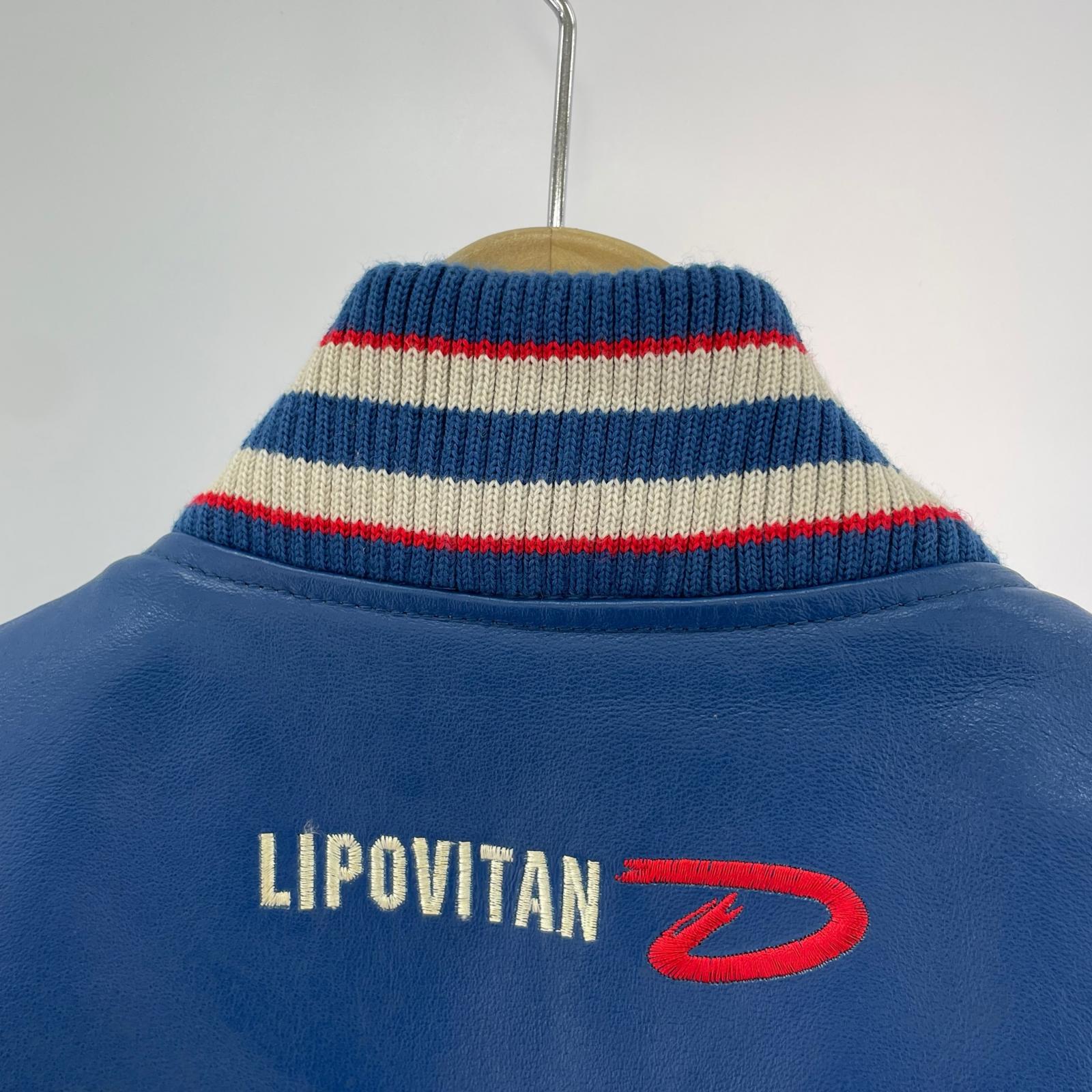 ブルゾン LIPOVITAN D ピッグレザースタジャン BLU