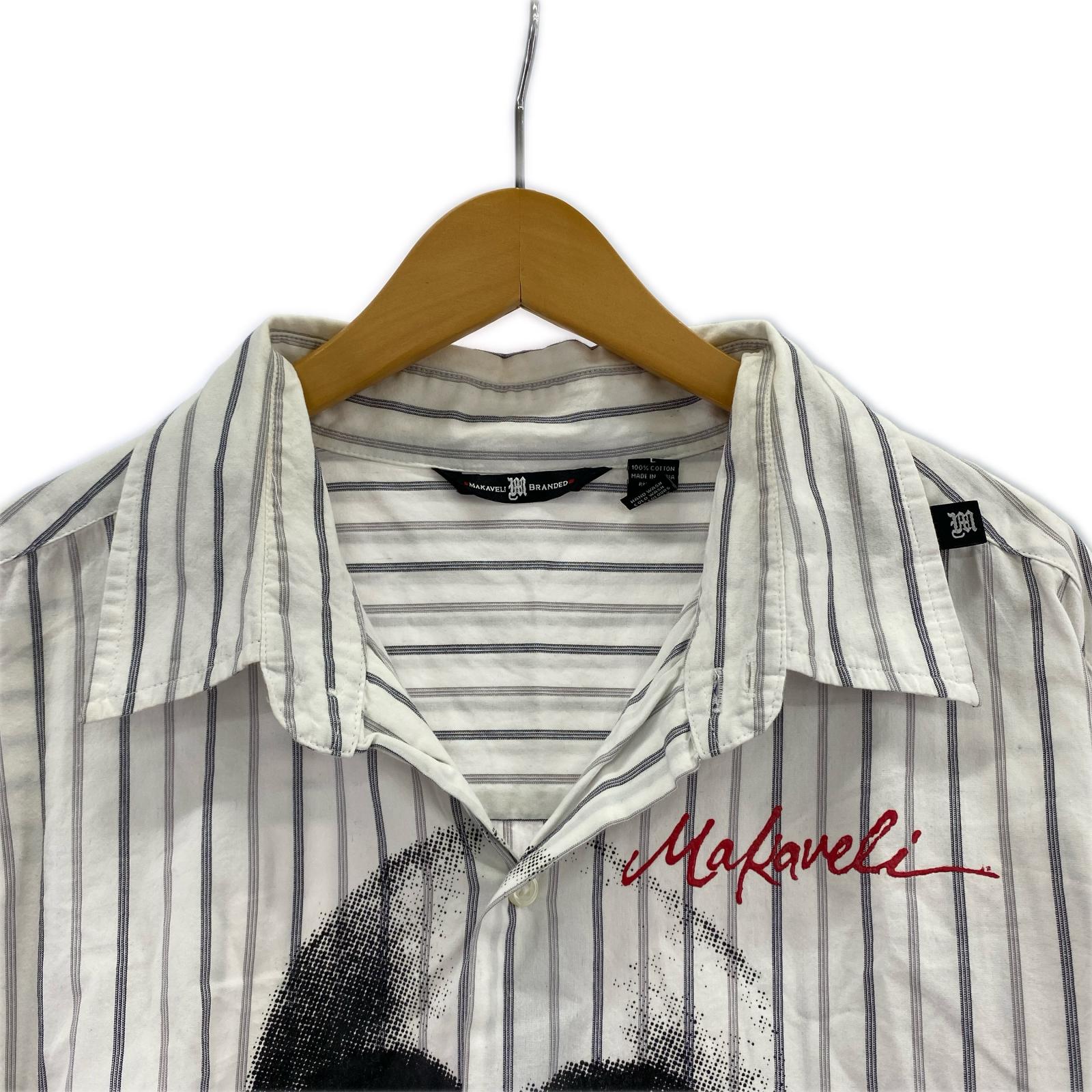 長袖シャツ MAKAVELI BRANDED 2PAC L/Sシャツ ホワイト L ホワイト