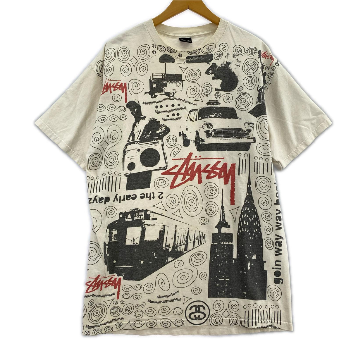 半袖Ｔシャツ 00s オーバープリント S/Sカットソー ホワイト L ホワイト