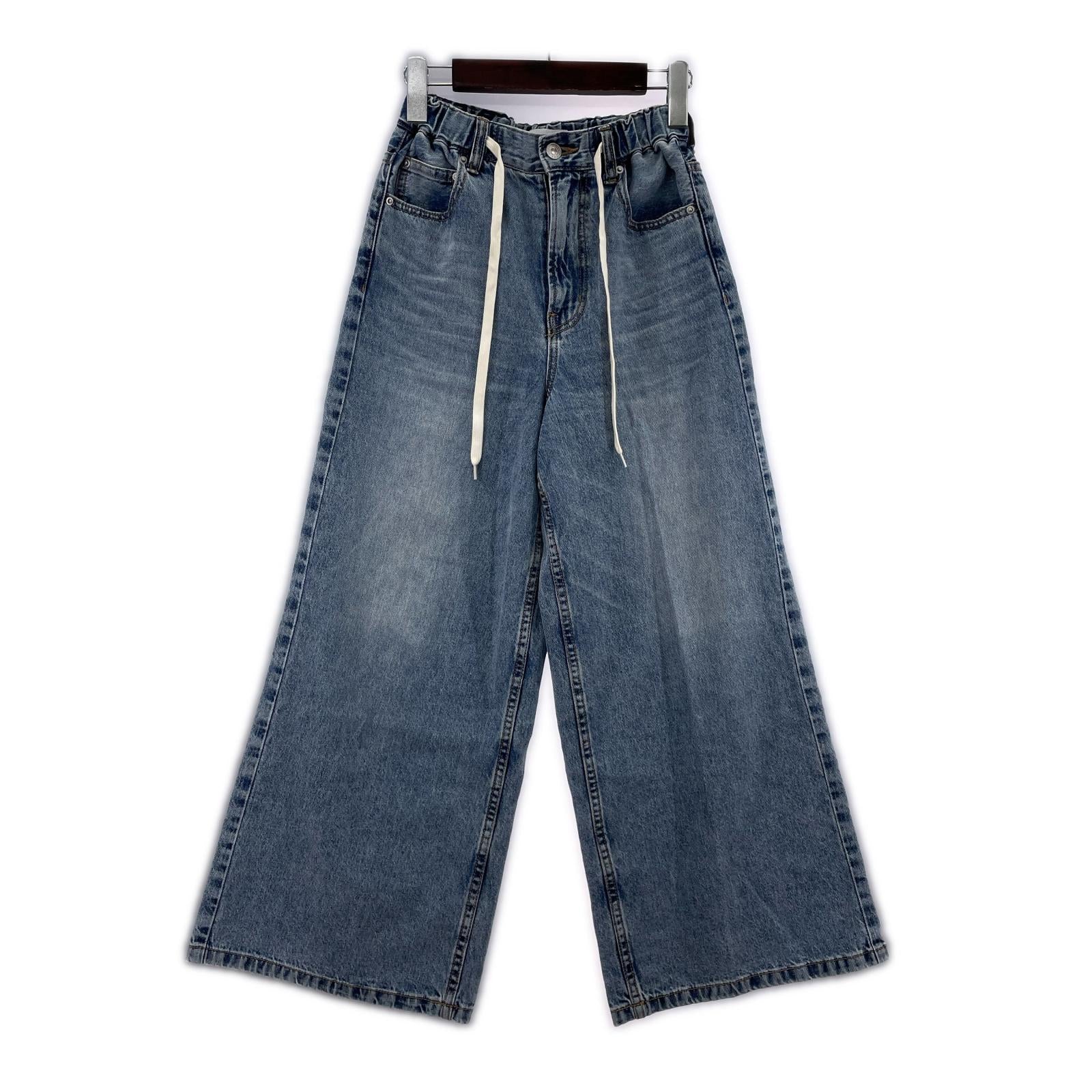 デニムパンツ MILA PANTS ウエストゴムドロストイージーデニムパンツ