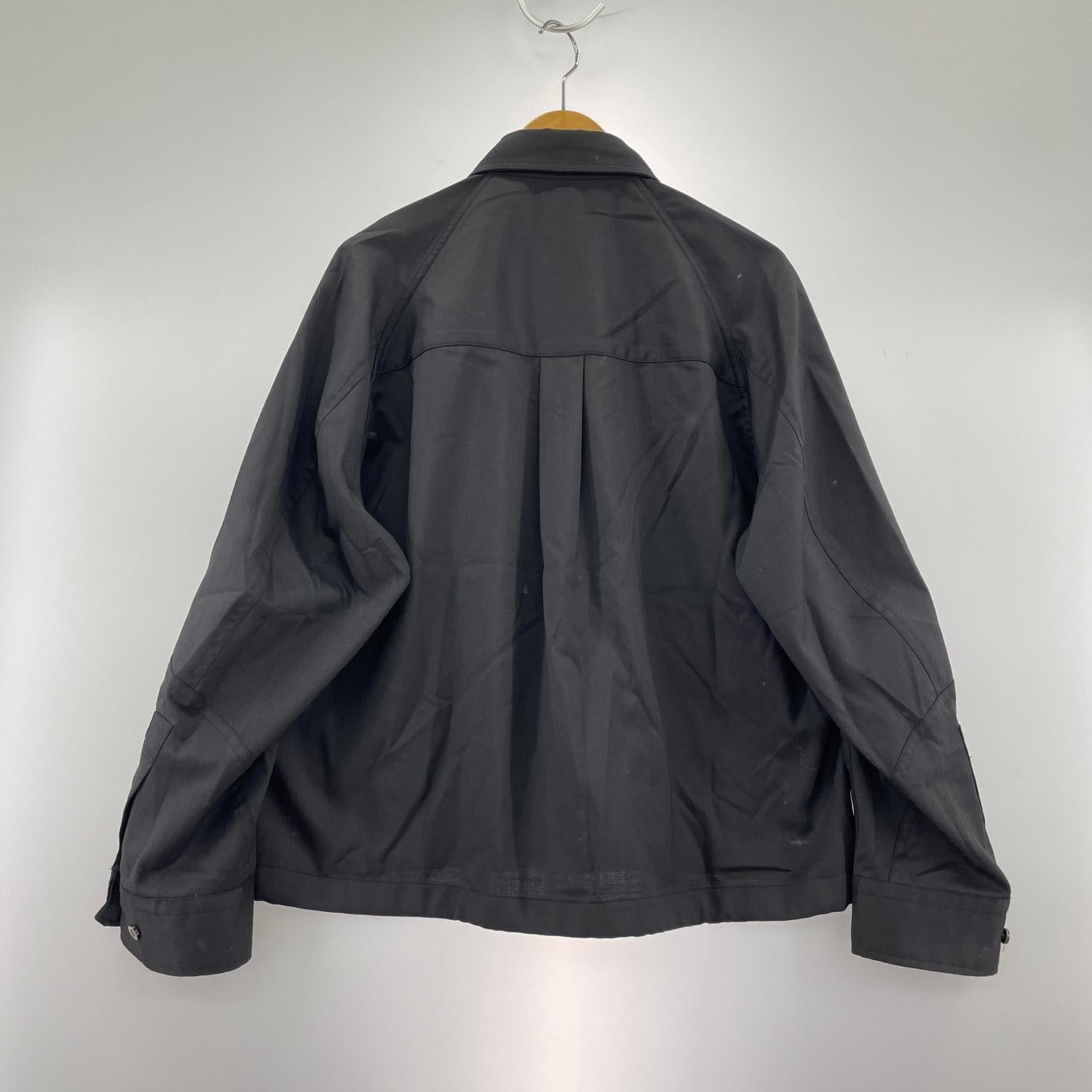 長袖シャツ 西川毛織 Prime-Over Wool Curve Shirt 黒 ブラック