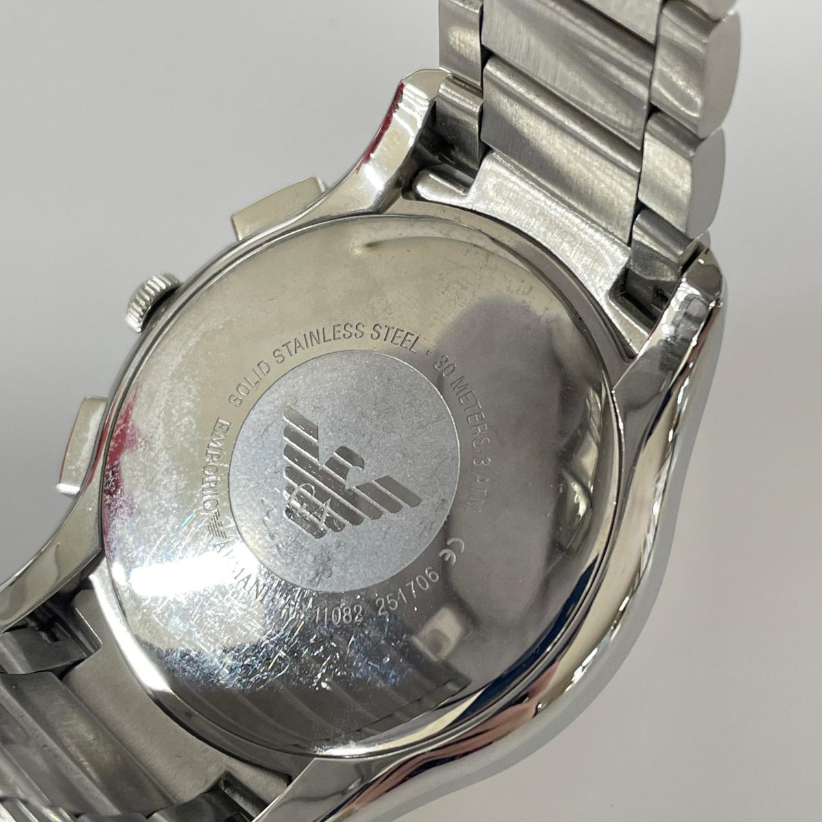腕時計 EMPORIO ARMANI VALENTE 腕時計 AR11082 シルバー ブルー