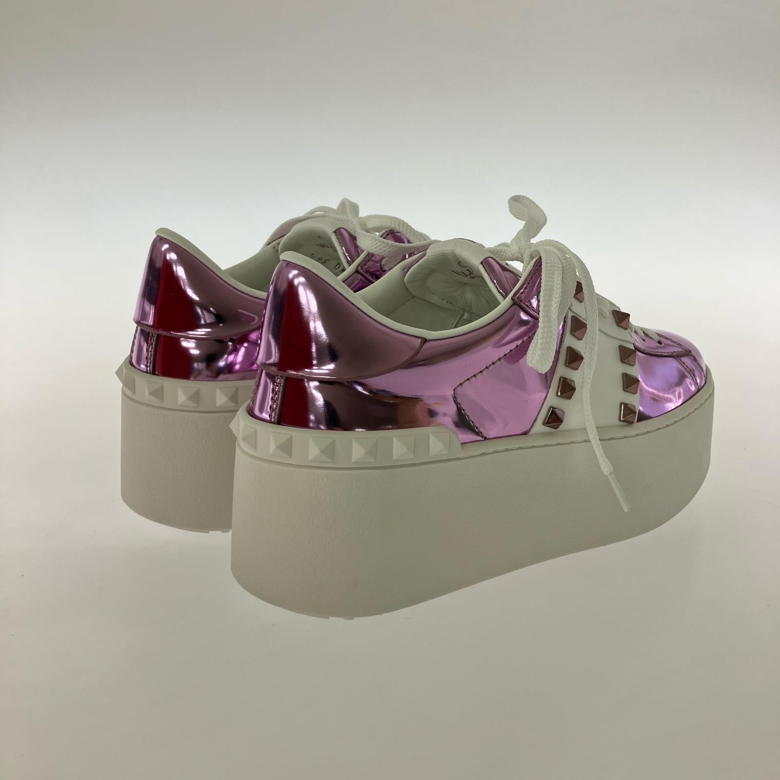 シューズ Rockstud untitled flatform Bianco Rose