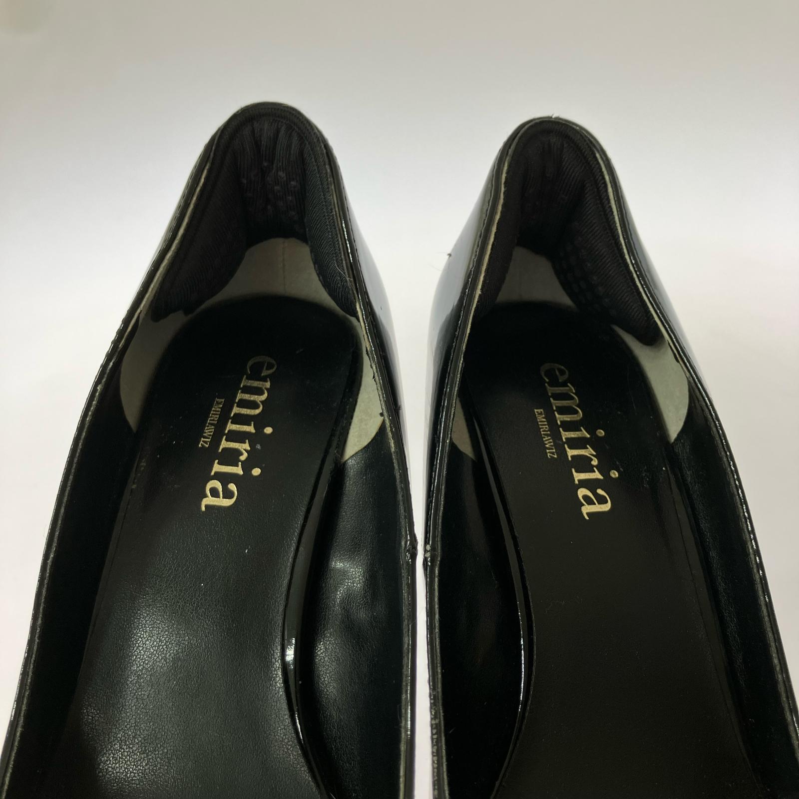 パンプス EMIRIAWIZ エナメル ハイヒール 23.0cm BLK 23cm (US5 UK4 1/2 EU36) ブラック