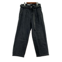 デニムパンツ × JAPAN DENIM　LEATHER BELT 1 ブラック