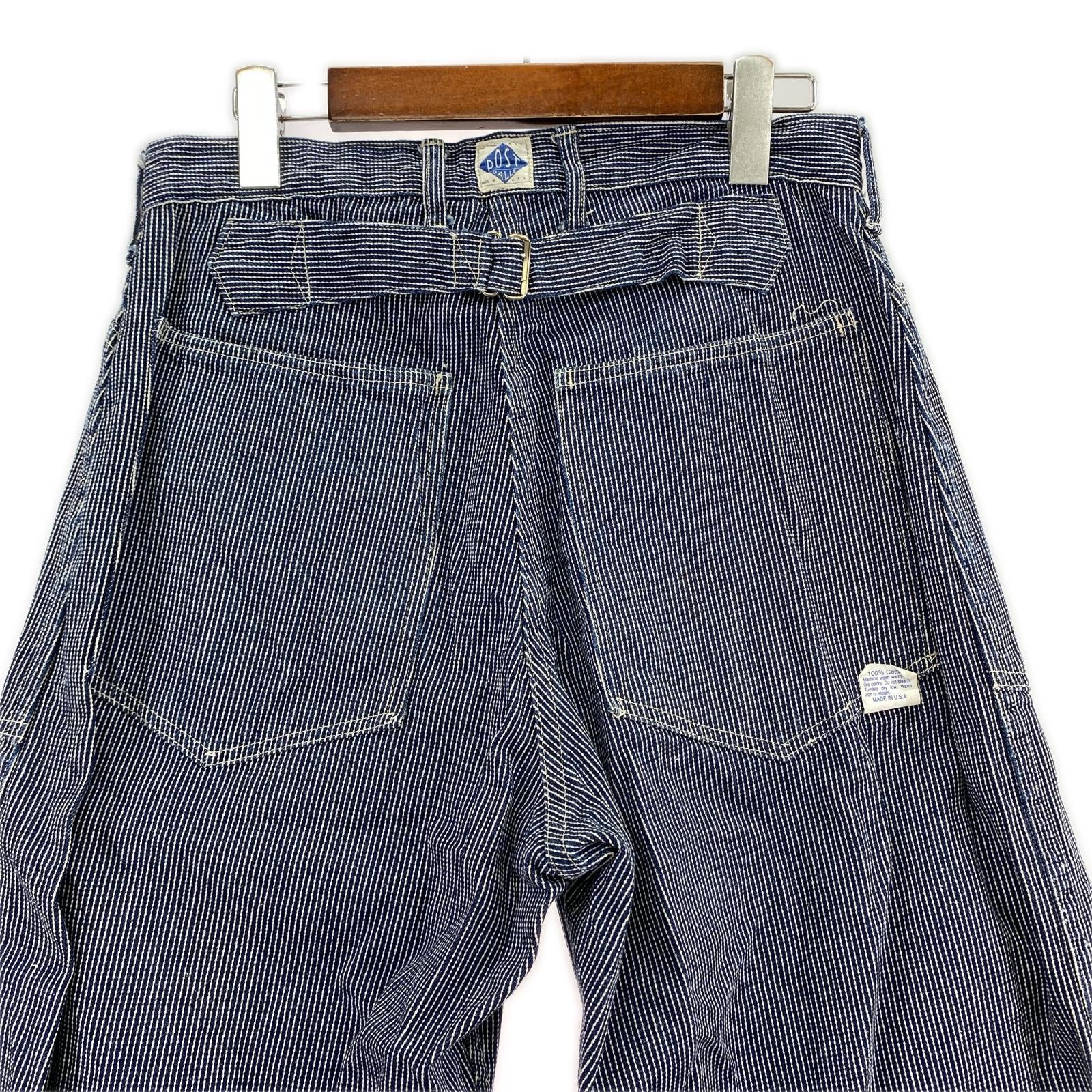パンツ ヒッコリーワークパンツ ブルー M ブルー