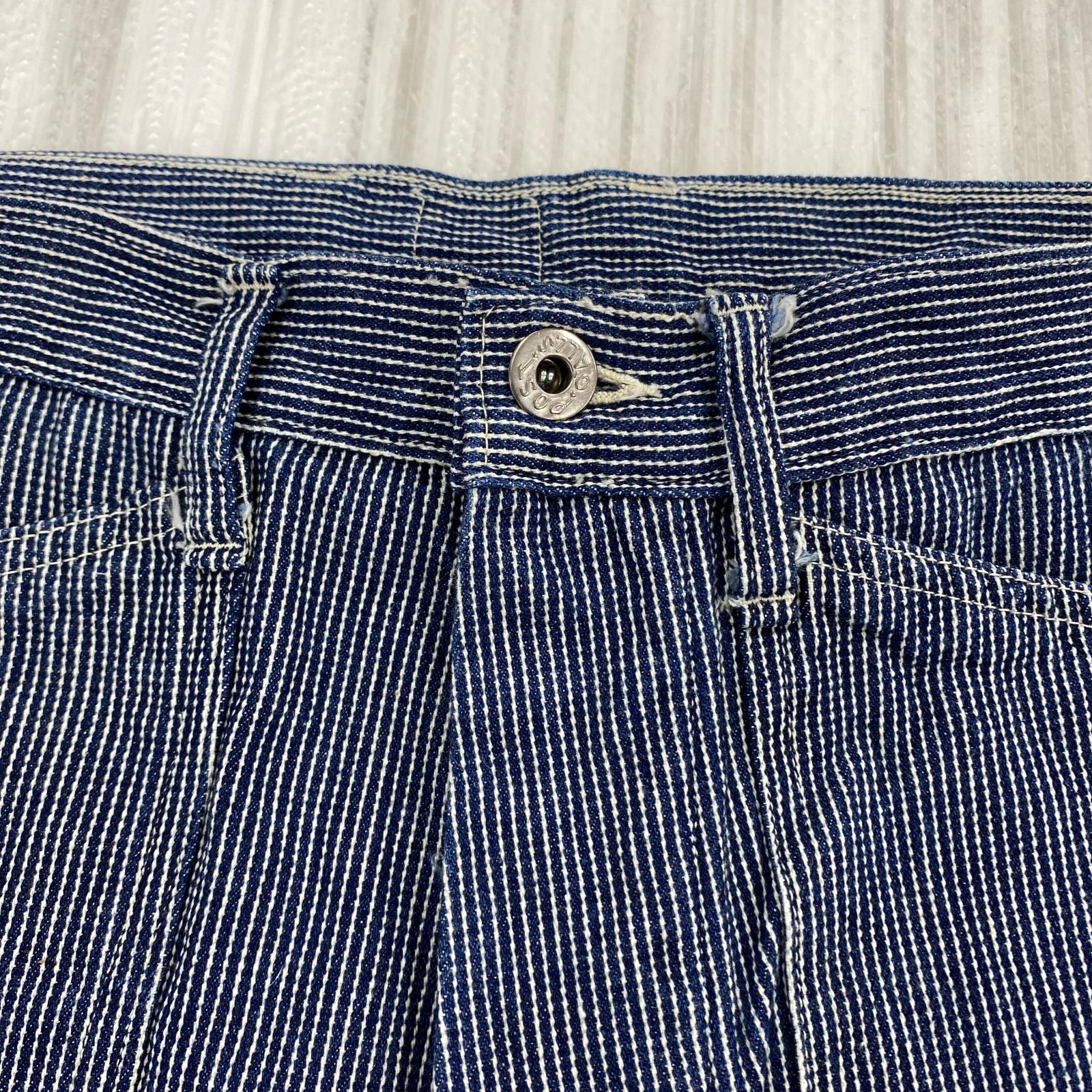 パンツ ヒッコリーワークパンツ ブルー M ブルー