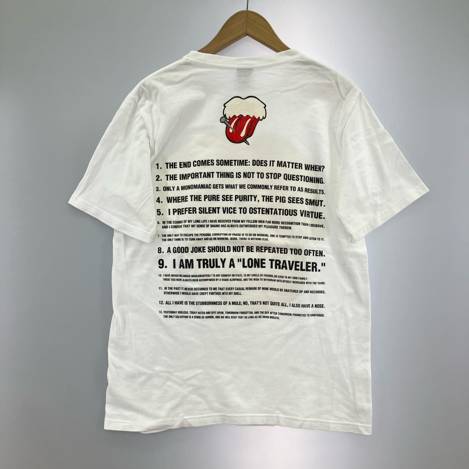 半袖Ｔシャツ NUMBER (N)INE 03SS カート期 リップ＆タン プリントTee 3 白 3 ホワイト