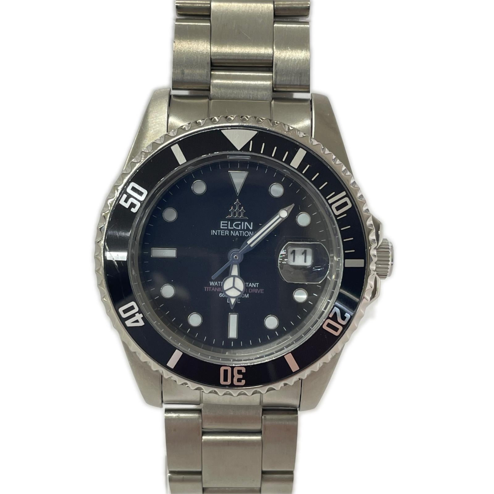 腕時計 ELGIN ブラック