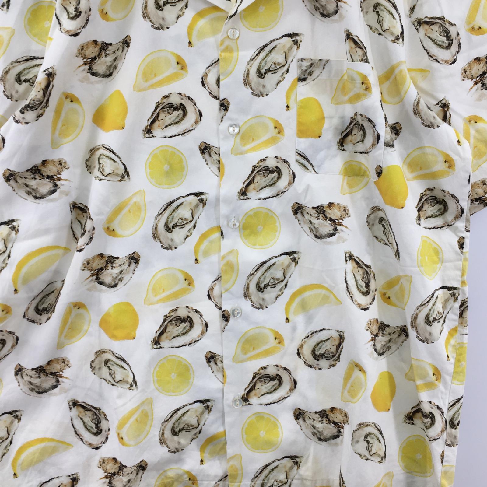 半袖シャツ 牡蠣 シャツ 白 (XL) ホワイト