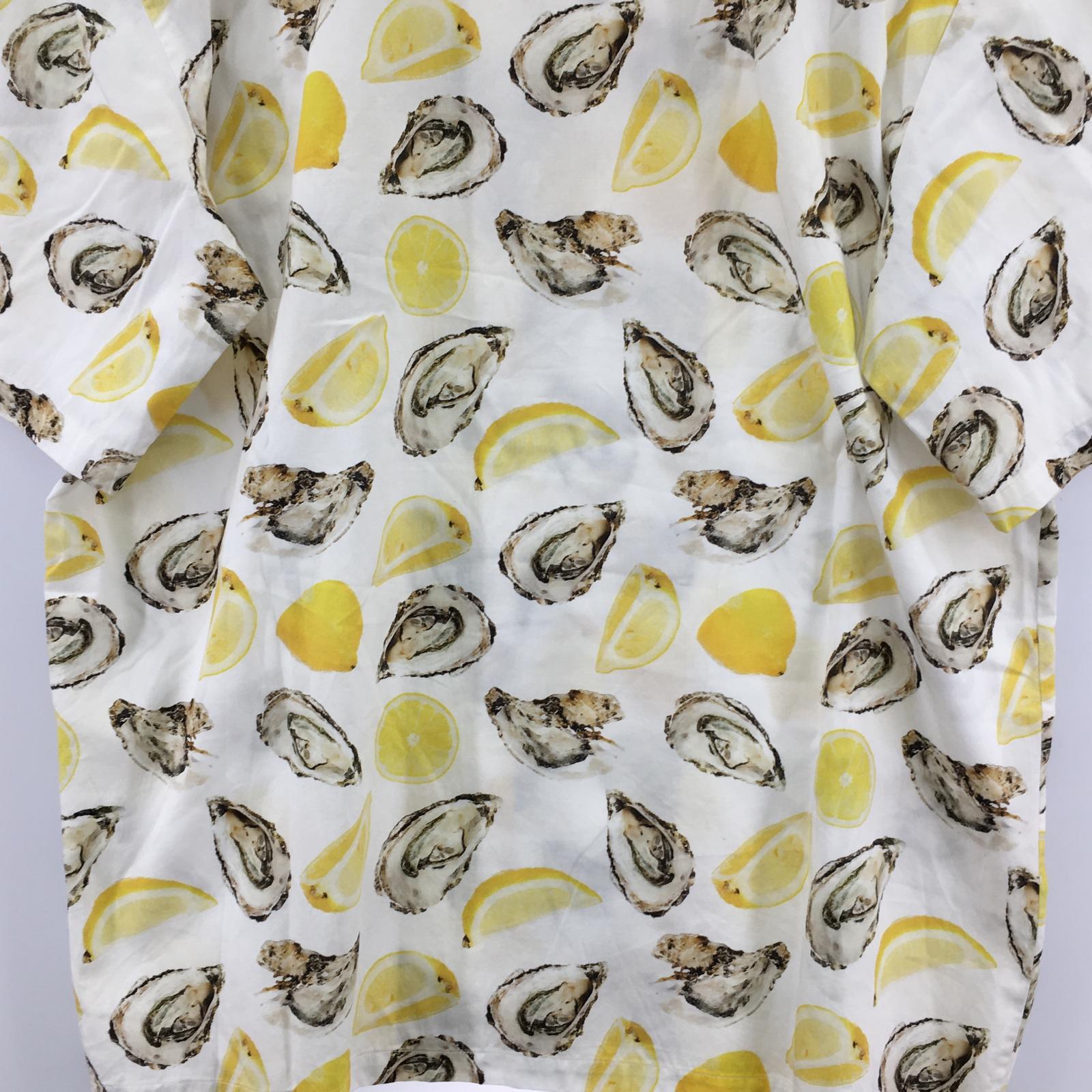 半袖シャツ 牡蠣 シャツ 白 (XL) ホワイト