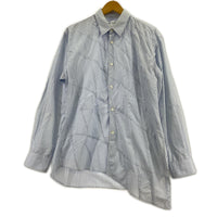 長袖シャツ COMME des GARCONS SHIRT 15SS 変形 ストライプシャツ S 青 S