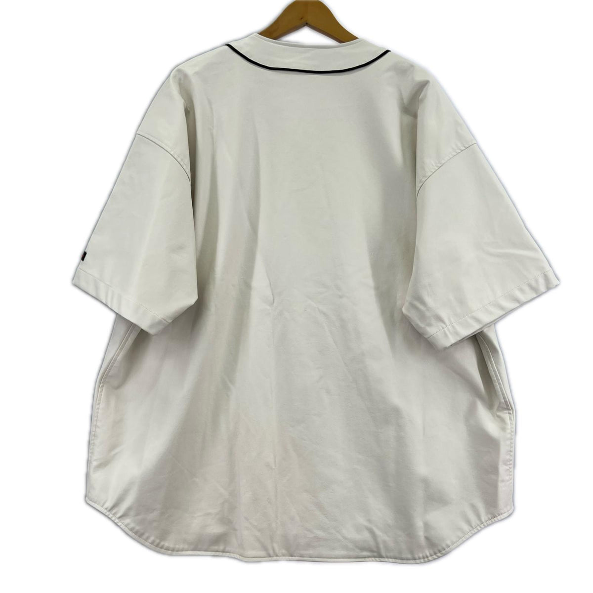 半袖シャツ FUBU ﾌｪｲｸﾚｻﾞｰ ﾍﾞｰｽﾎﾞｰﾙ ｼｬﾂ 白 L L ホワイト