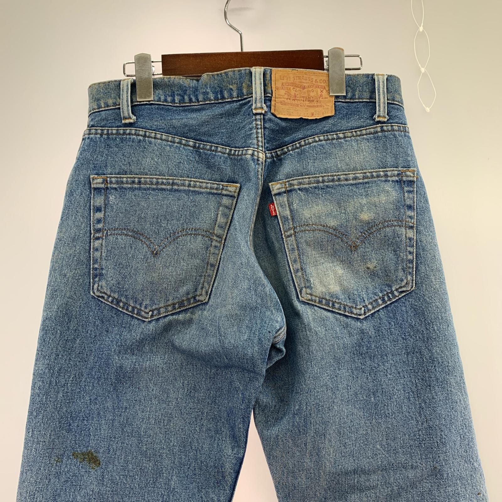 デニムパンツ 80ｓ　505　careタグ　W32 32 ブルー