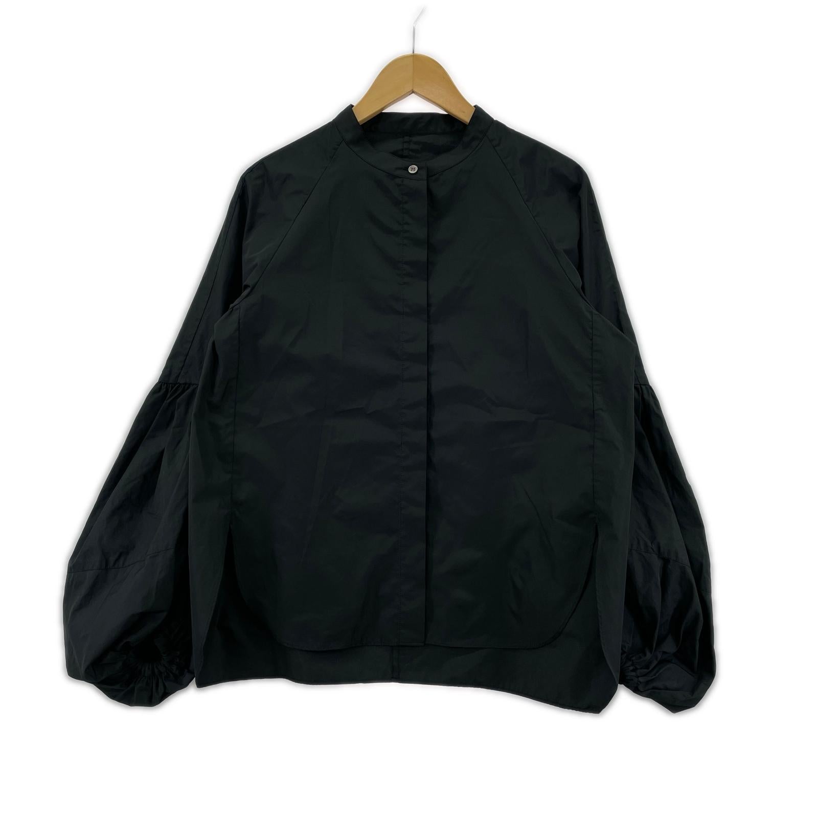 その他トップス COCUCA パフギャザースリーブシャツ 黒 6145-70-05000 ブラック