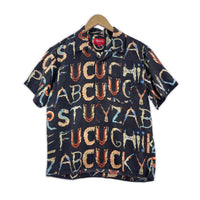 半袖シャツ 18SS Alphabet Silk Shirt　黒（S） S ブラック