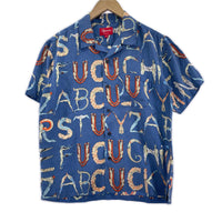 半袖シャツ 18SS Alphabet Silk Shirt　青（S） S ブルー