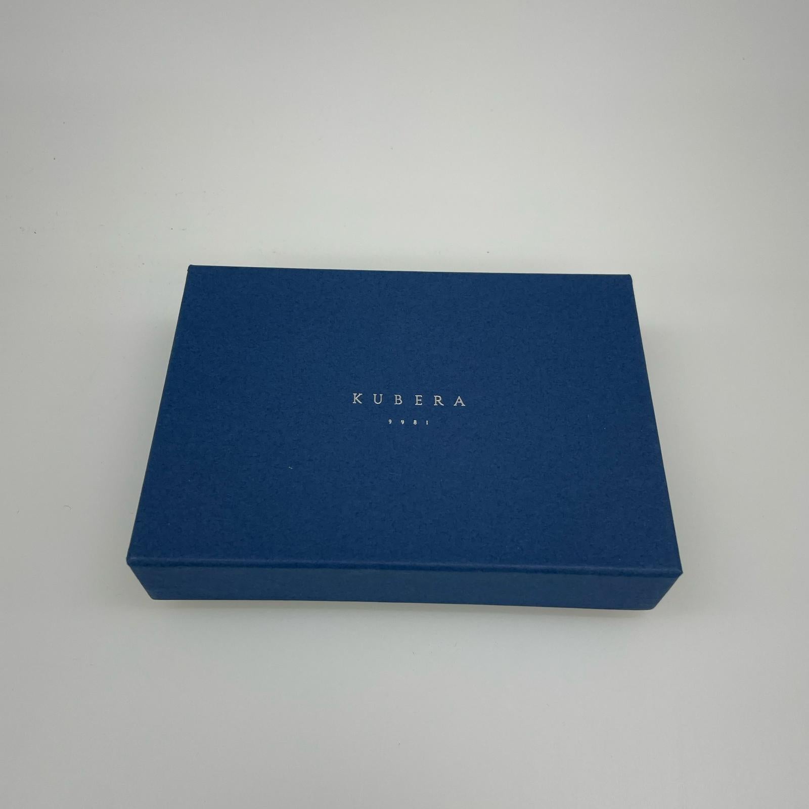 コンパクトウォレット KUBERA エイ革 二つ折りカードケース ネイビー