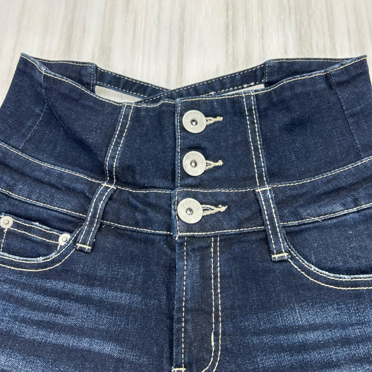 デニムパンツ ﾊｲｳｴｽﾄ ｳｴｽﾄｸﾛｽｽｷﾆｰﾃﾞﾆﾑ S ネイビー