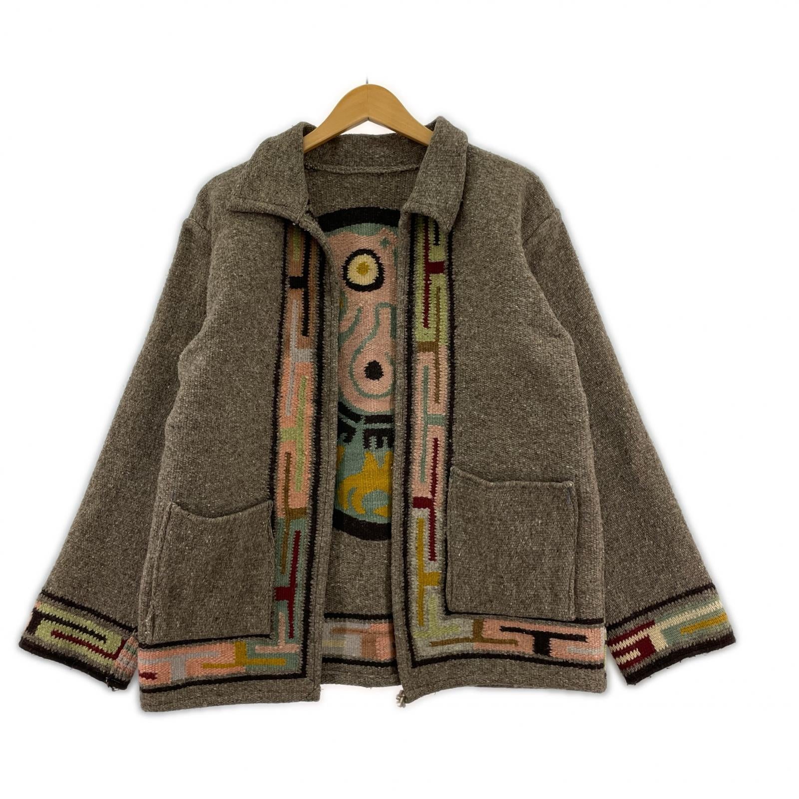 ジャケット 50s　ブランケット生地　ジャケット ブラウン