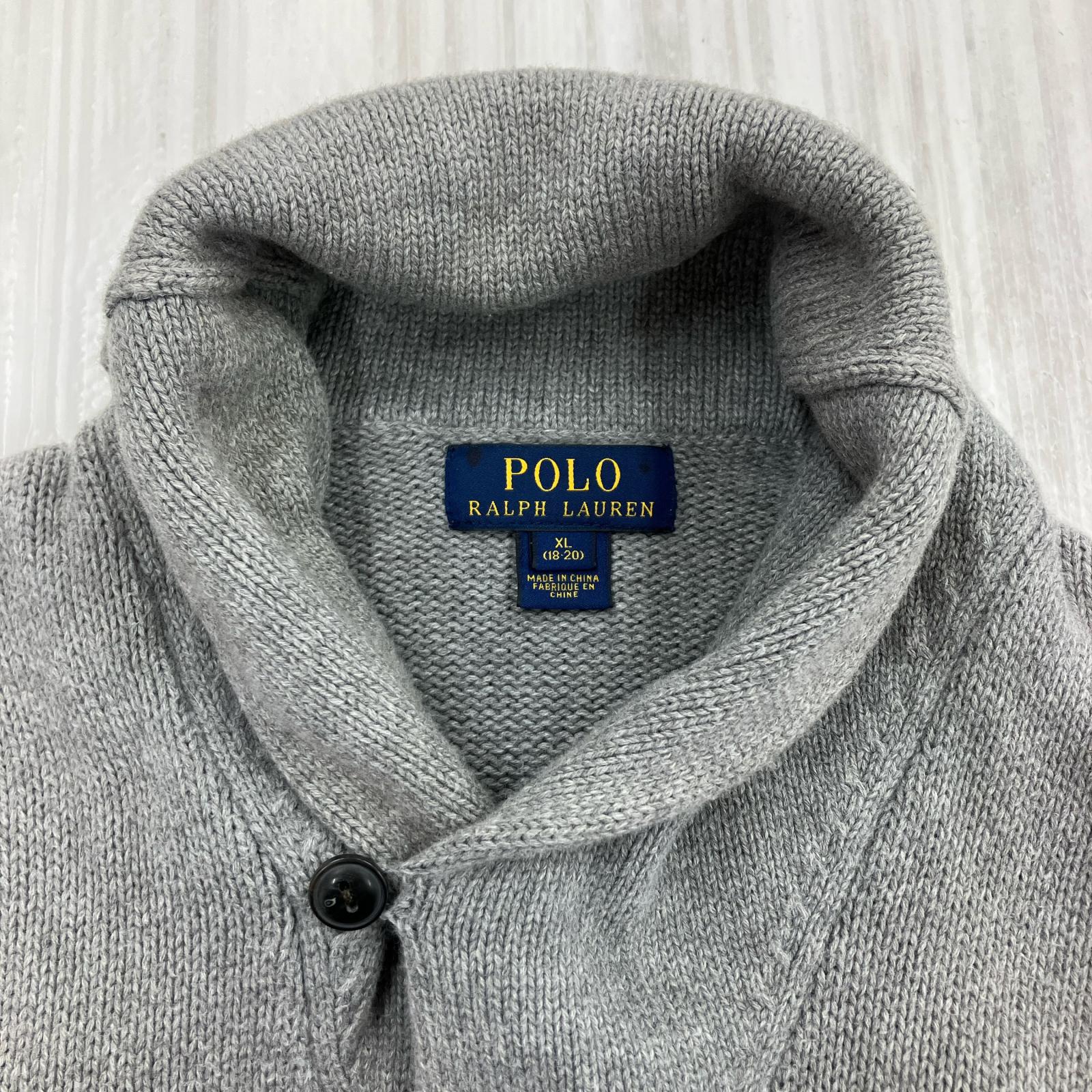 カーディガン ｼｮｰﾙｶﾗｰ ﾎﾟﾆｰ ｸﾞﾚｰ (XL) グレー