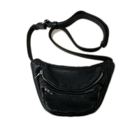 ショルダーバッグ Aeta waist pouch ディアスキン ウエストポーチ 黒 ブラック