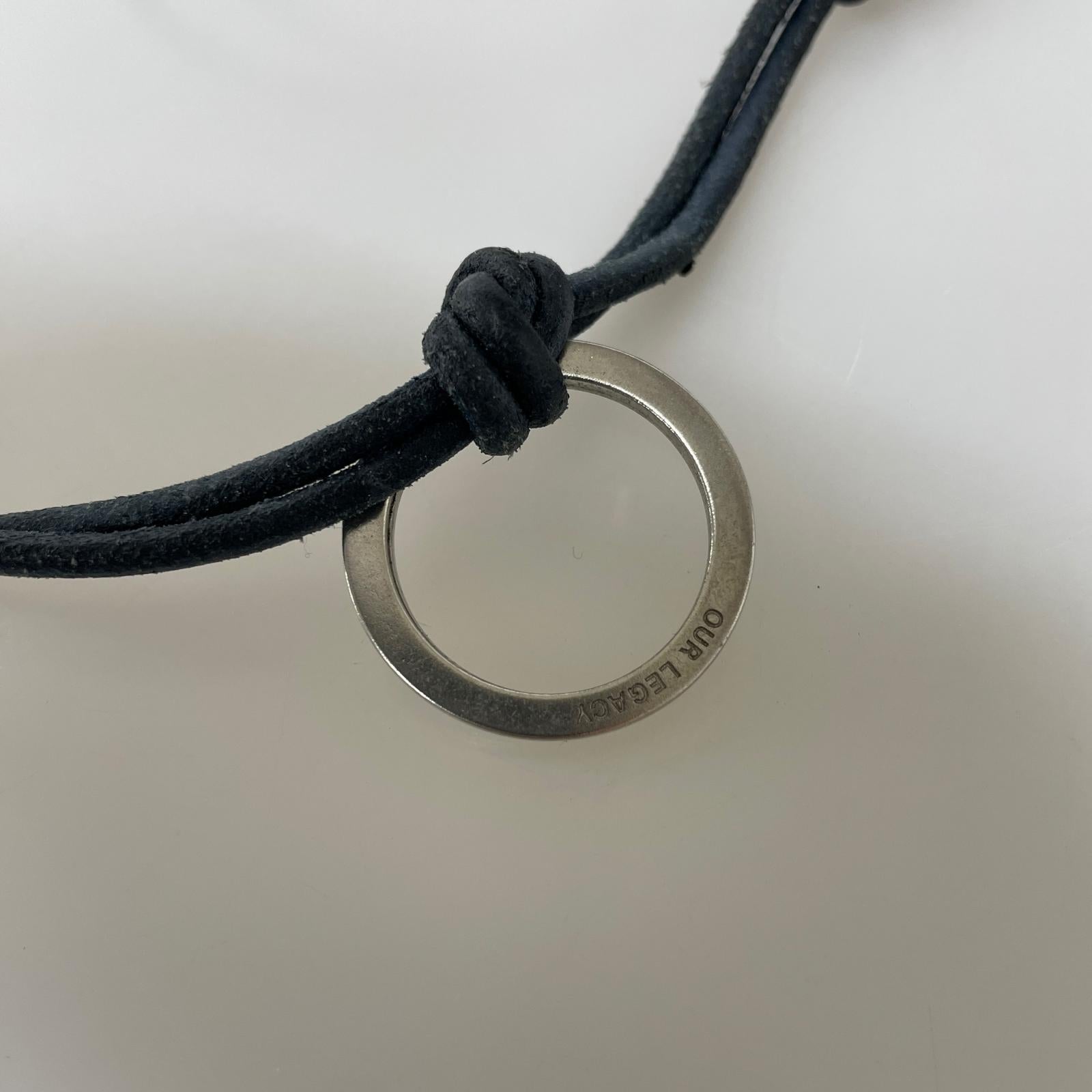 ネックレス Our Legacy LADON BLACK LEATHER ネイビー ネイビー