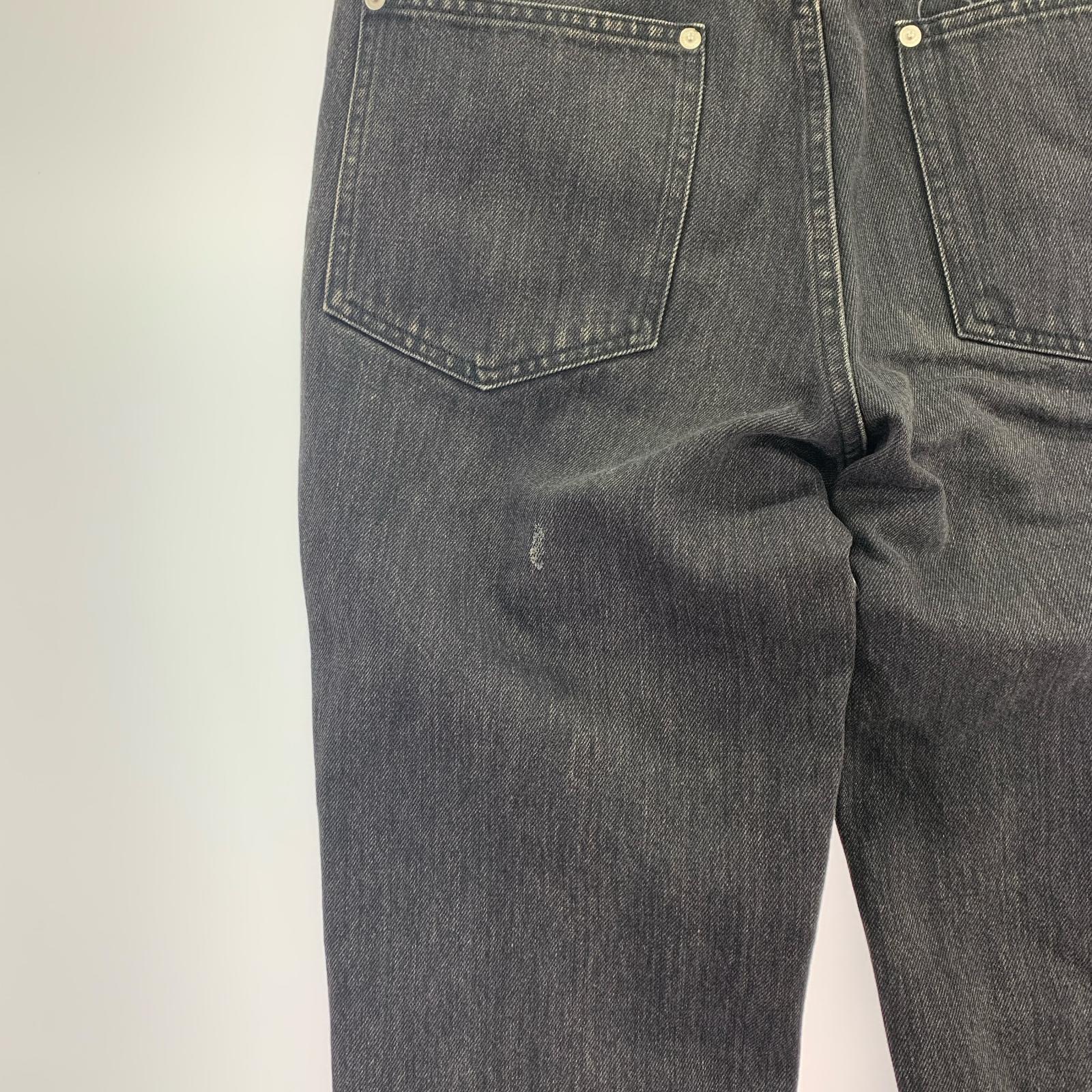 デニムパンツ JOHN LAWRENCE SULLIVAN 20SS ジップデニムパンツ 46 ブラック ブラック