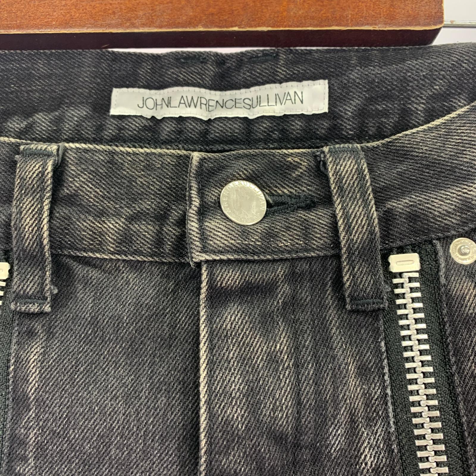 デニムパンツ JOHN LAWRENCE SULLIVAN 20SS ジップデニムパンツ 46 ブラック ブラック