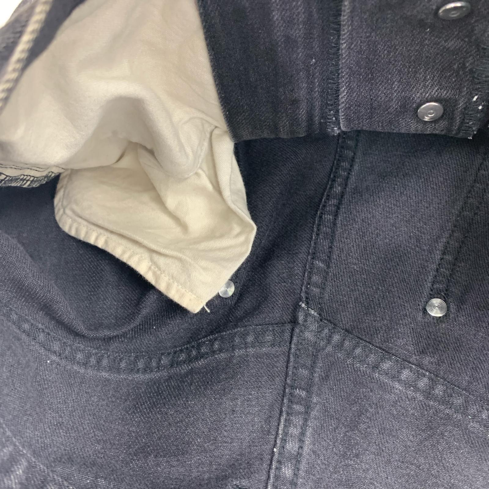 デニムパンツ JOHN LAWRENCE SULLIVAN 20SS ジップデニムパンツ 46 ブラック ブラック
