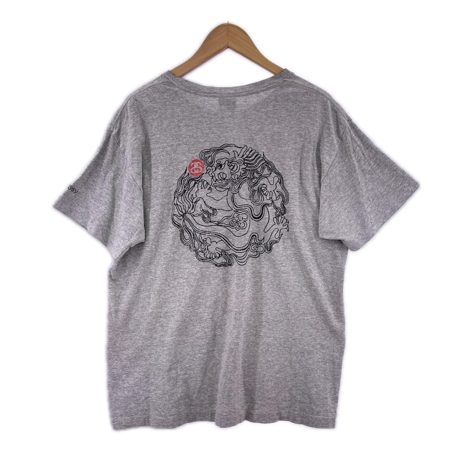 半袖Ｔシャツ 90s ドラゴンプリント グレー（L） L グレー