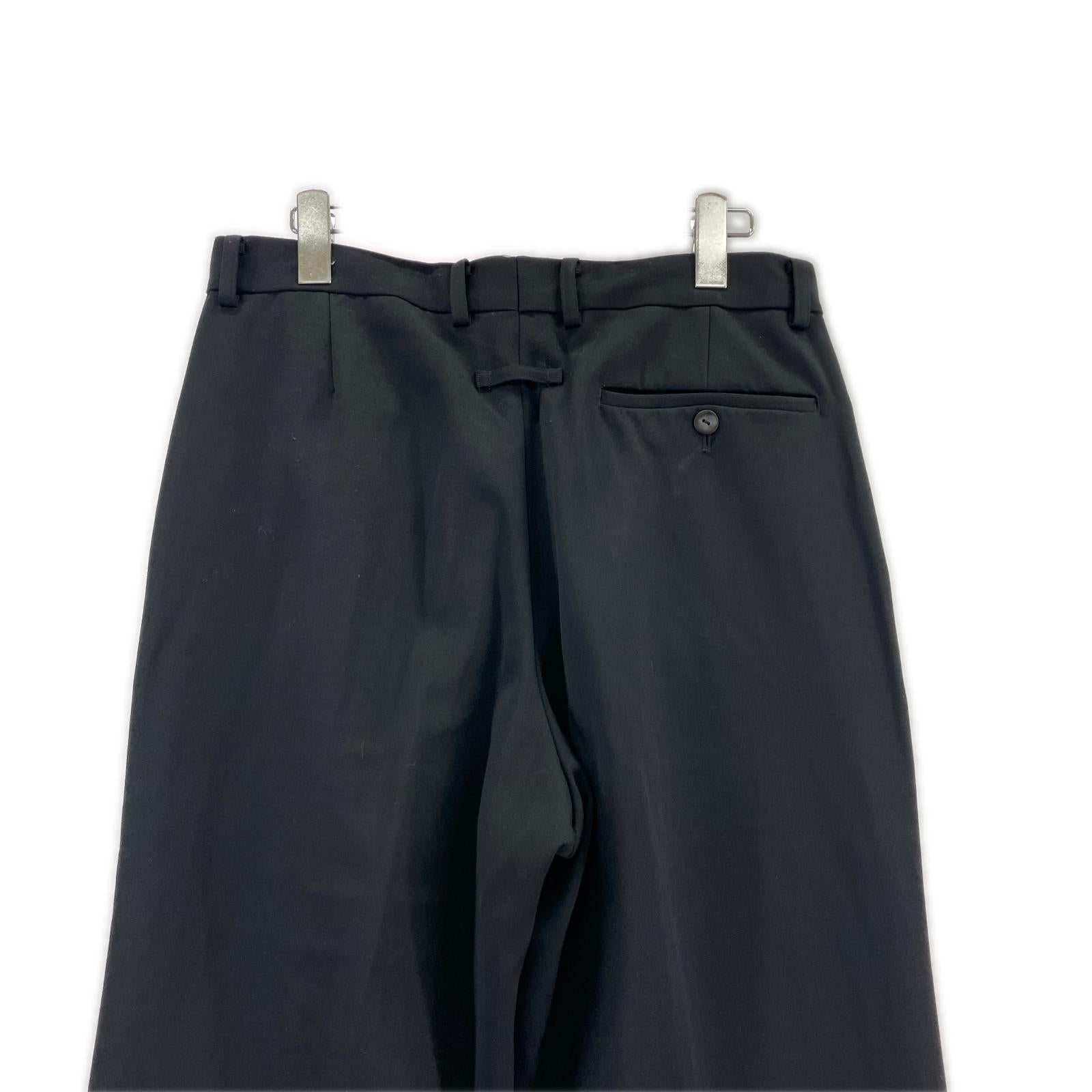 ジャケット JEAN PAUL GAULTIER ウールギャバ くるみボタン セットアップ 48 黒 ブラック
