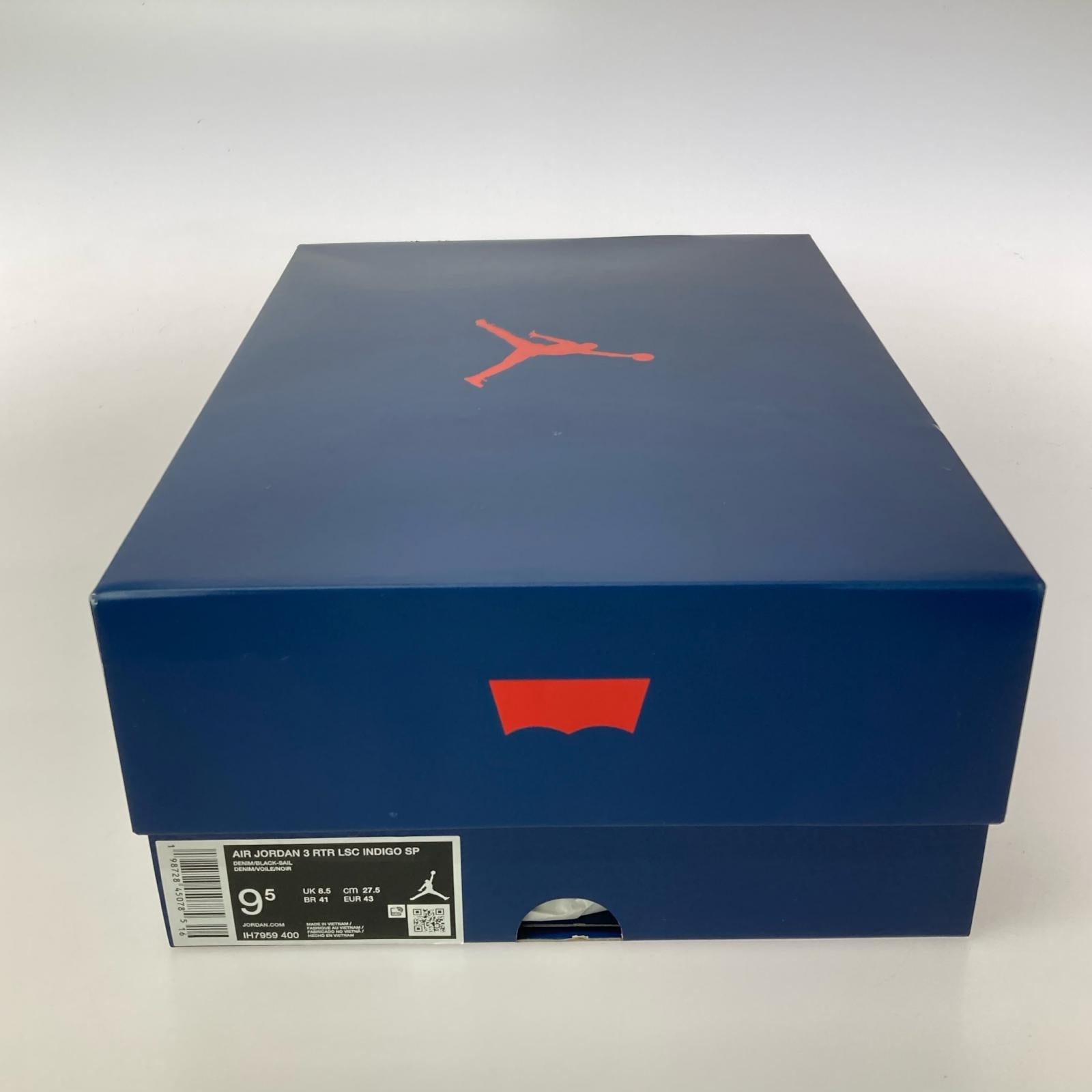 スニーカー ×Levi’s AirJordan 3 Retro SP(27.5) 27.5cm (US9 1/2 UK9 EU45) ネイビー