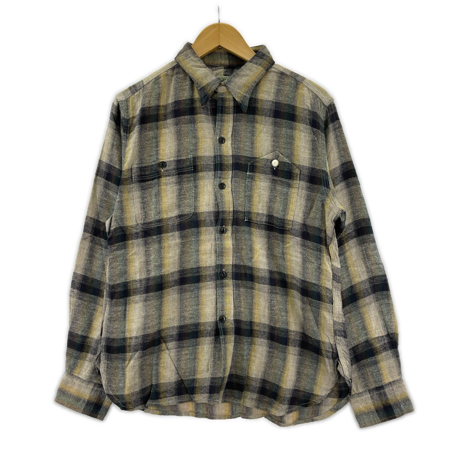 長袖シャツ チェック (36/S) 36 ネイビー
