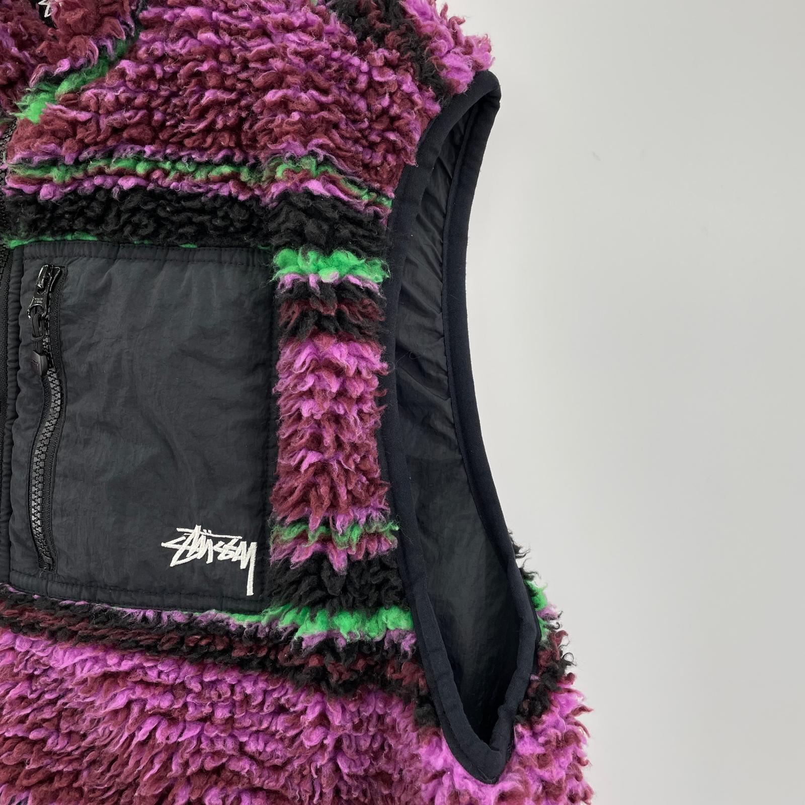 その他アウター Striped Sherpa Vest/ボーダー
